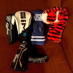 An assortment of head covers no longer needed. Taking up room must go ASAP